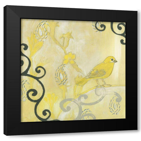 Canary I Black Modern Wood Framed Art Print with Double Matting by Fuchs, Jodi