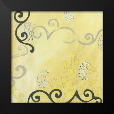 Canary II Black Modern Wood Framed Art Print by Fuchs, Jodi