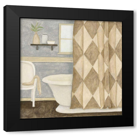 Patterned Bath I Black Modern Wood Framed Art Print with Double Matting by Meagher, Megan