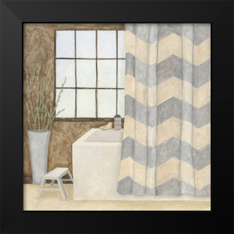Patterned Bath II Black Modern Wood Framed Art Print by Meagher, Megan