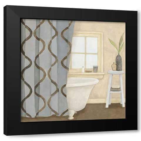 Patterned Bath IV Black Modern Wood Framed Art Print with Double Matting by Meagher, Megan