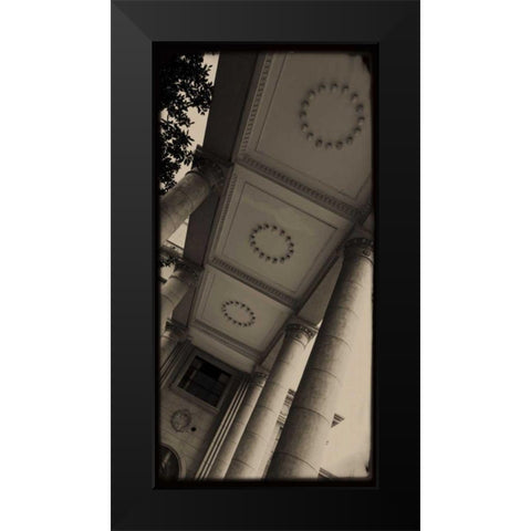 Sepia Architecture I Black Modern Wood Framed Art Print by Ling, Tang