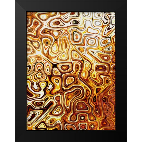 Metallic Shapes II Black Modern Wood Framed Art Print by Harrington, Danielle