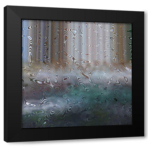 Waterfall II Black Modern Wood Framed Art Print with Double Matting by Harrington, Danielle