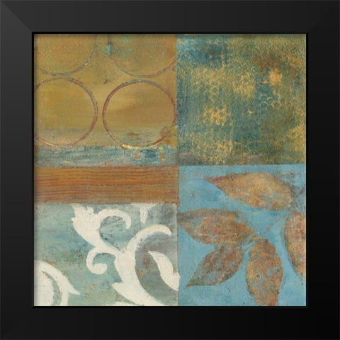 Bronze Leaf Quadrant II Black Modern Wood Framed Art Print by Green-Aldridge, W.