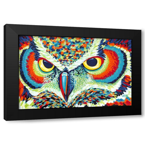 Bright Eyes Black Modern Wood Framed Art Print with Double Matting by Vitaletti, Carolee