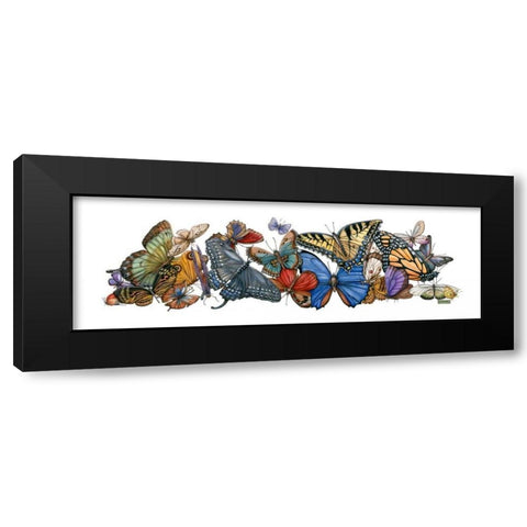 Wings of Splendor I Black Modern Wood Framed Art Print by Russell, Wendy