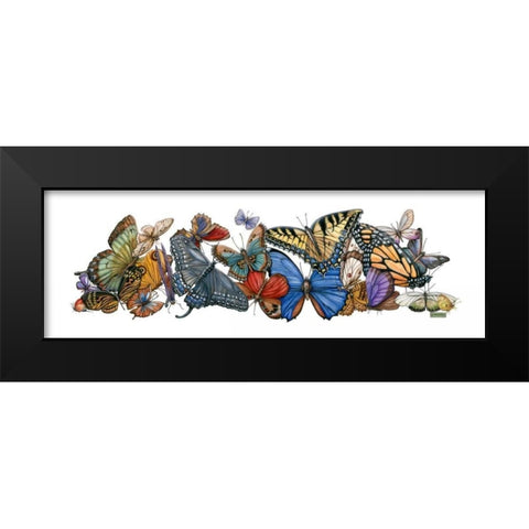 Wings of Splendor I Black Modern Wood Framed Art Print by Russell, Wendy