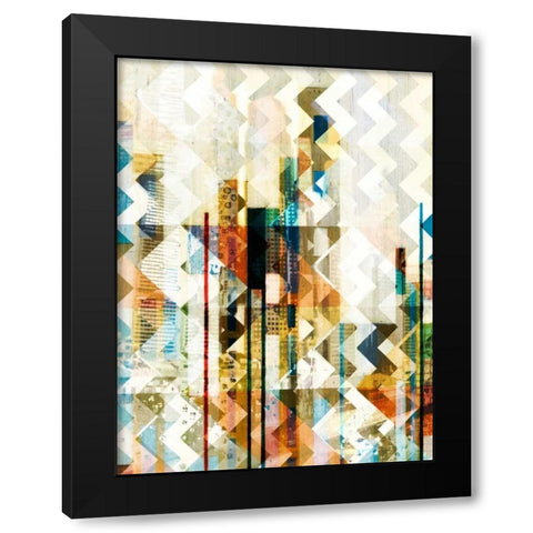 Urban Chevron II Black Modern Wood Framed Art Print by Vision Studio