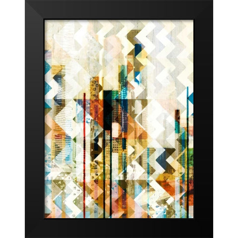 Urban Chevron II Black Modern Wood Framed Art Print by Vision Studio