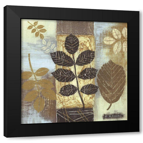 Patterns of Nature II Black Modern Wood Framed Art Print with Double Matting by Russell, Wendy
