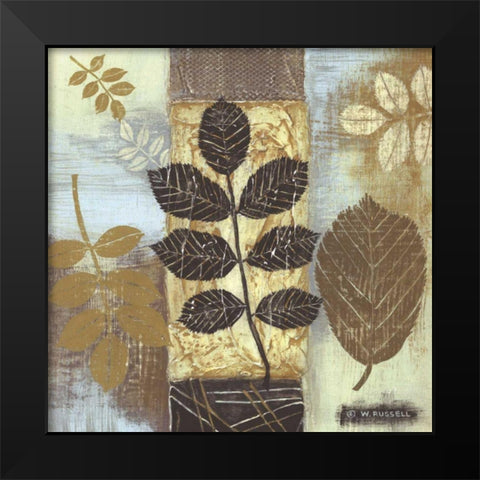 Patterns of Nature II Black Modern Wood Framed Art Print by Russell, Wendy