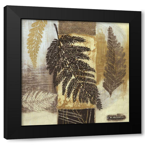 Patterns of Nature III Black Modern Wood Framed Art Print with Double Matting by Russell, Wendy
