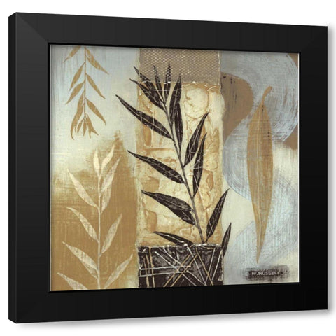 Patterns of Nature IV Black Modern Wood Framed Art Print with Double Matting by Russell, Wendy