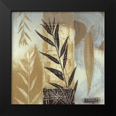 Patterns of Nature IV Black Modern Wood Framed Art Print by Russell, Wendy