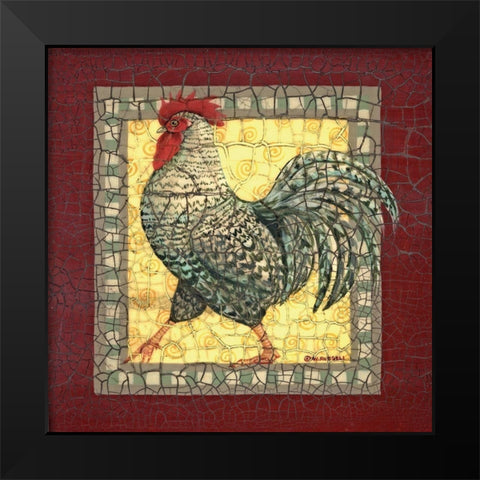 Chic Pigeon Black Modern Wood Framed Art Print by Russell, Wendy