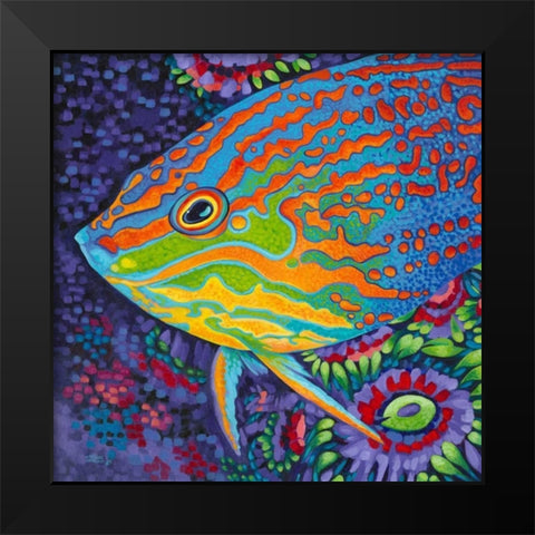 Brilliant Tropical Fish I Black Modern Wood Framed Art Print by Vitaletti, Carolee