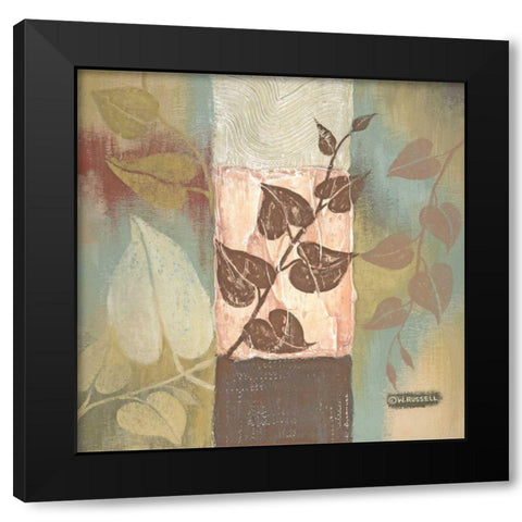 Clover Tile II Black Modern Wood Framed Art Print by Russell, Wendy