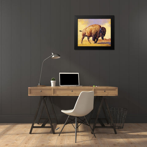 Tatanka Black Modern Wood Framed Art Print by Chapman, Julie T.