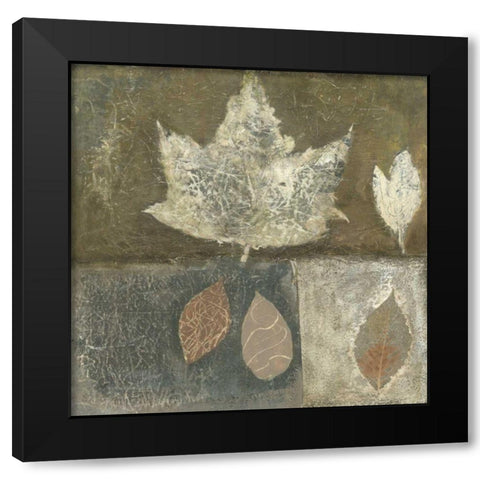 Neutral Leaves I Black Modern Wood Framed Art Print by Ray, Elena