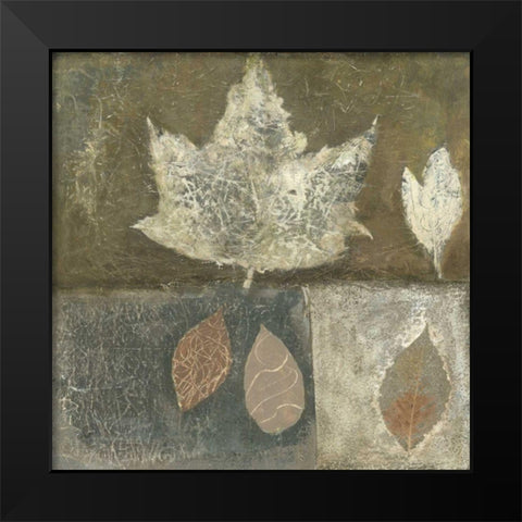 Neutral Leaves I Black Modern Wood Framed Art Print by Ray, Elena