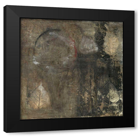 Neutral Leaves II Black Modern Wood Framed Art Print by Ray, Elena
