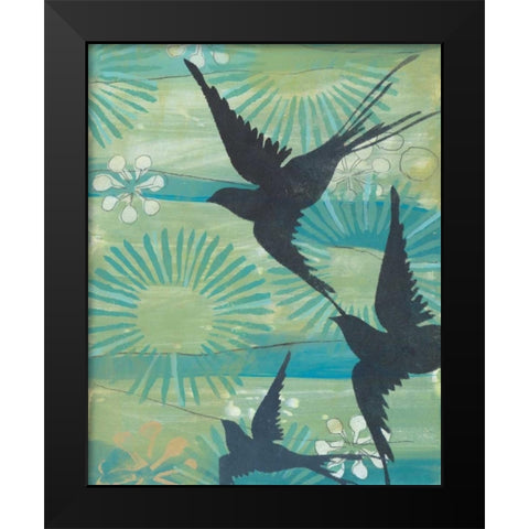 Swoop II Black Modern Wood Framed Art Print by Fuchs, Jodi