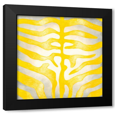 Vibrant Zebra IV Black Modern Wood Framed Art Print by Zarris, Chariklia