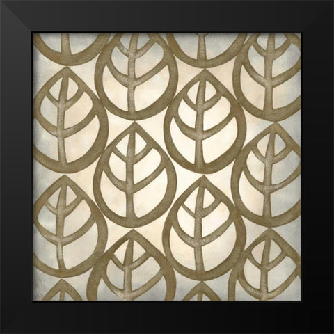 Classical Leaves III Black Modern Wood Framed Art Print by Zarris, Chariklia