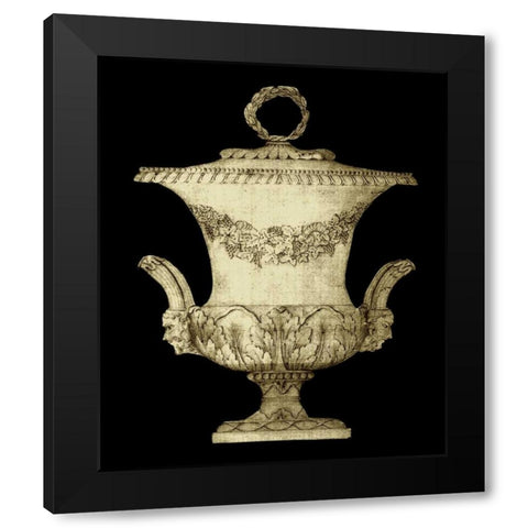 Garden Antiquities III Black Modern Wood Framed Art Print with Double Matting by Vision Studio