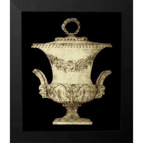 Garden Antiquities III Black Modern Wood Framed Art Print by Vision Studio