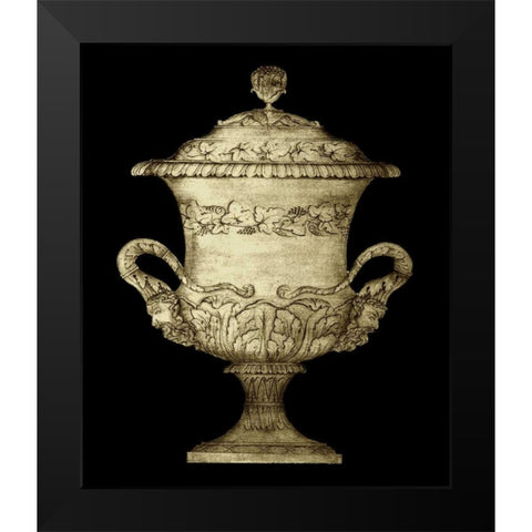 Garden Antiquities IV Black Modern Wood Framed Art Print by Vision Studio