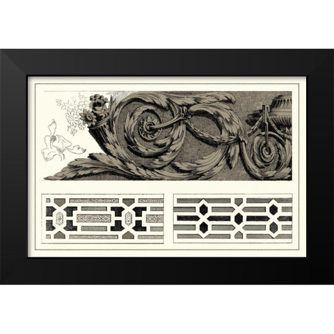 Baroque Details IV Black Modern Wood Framed Art Print by Vision Studio