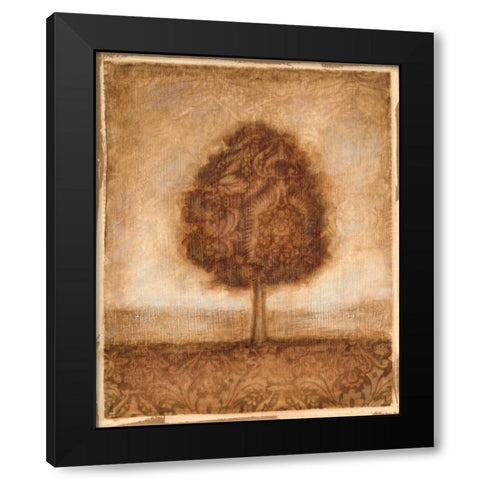 Patterned Maple II Black Modern Wood Framed Art Print by Harper, Ethan