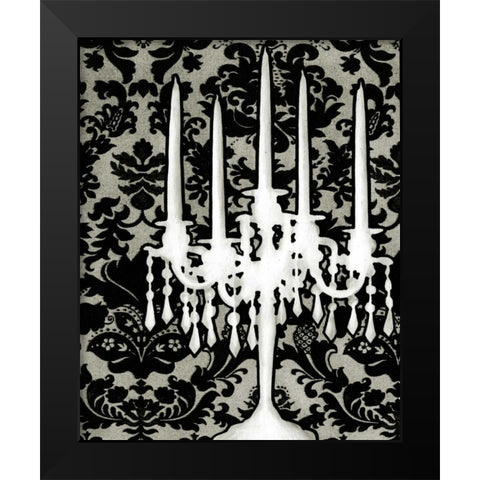 Patterned Candelabra I Black Modern Wood Framed Art Print by Harper, Ethan