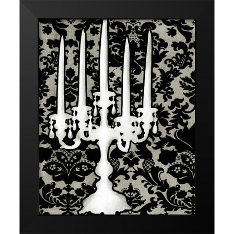 Patterned Candelabra II Black Modern Wood Framed Art Print by Harper, Ethan