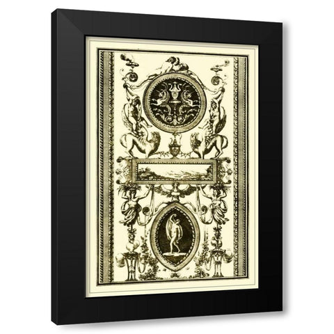Ivory Screen II Black Modern Wood Framed Art Print by Vision Studio