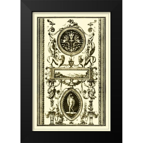 Ivory Screen II Black Modern Wood Framed Art Print by Vision Studio