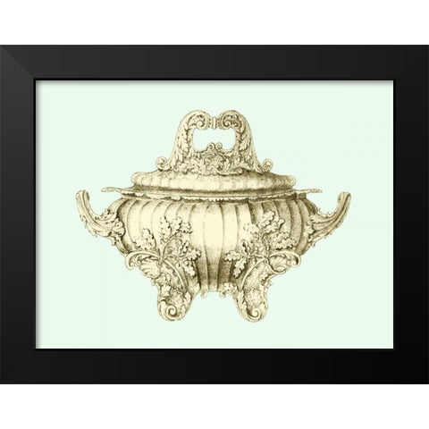 Celadon Porcelain II Black Modern Wood Framed Art Print by Vision Studio