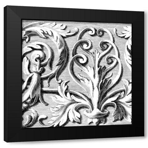 Sculptural Detail II Black Modern Wood Framed Art Print by Vision Studio