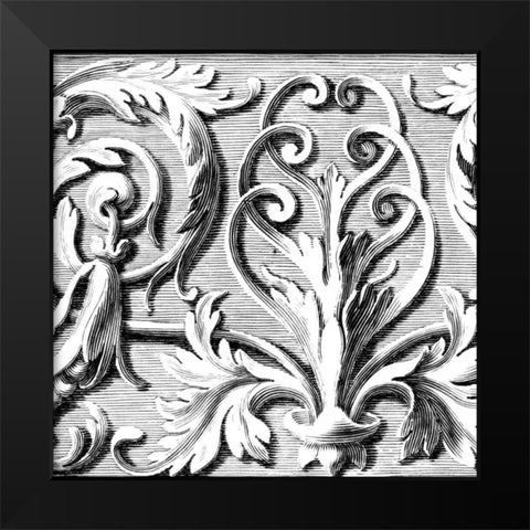 Sculptural Detail II Black Modern Wood Framed Art Print by Vision Studio