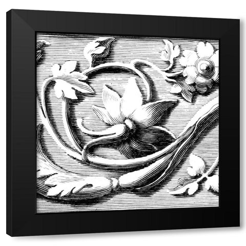 Sculptural Detail III Black Modern Wood Framed Art Print by Vision Studio