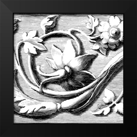 Sculptural Detail III Black Modern Wood Framed Art Print by Vision Studio