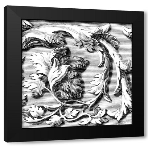 Sculptural Detail IV Black Modern Wood Framed Art Print by Vision Studio