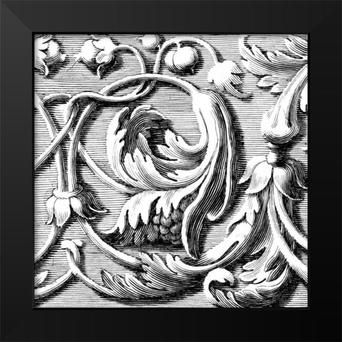 Sculptural Detail VI Black Modern Wood Framed Art Print by Vision Studio