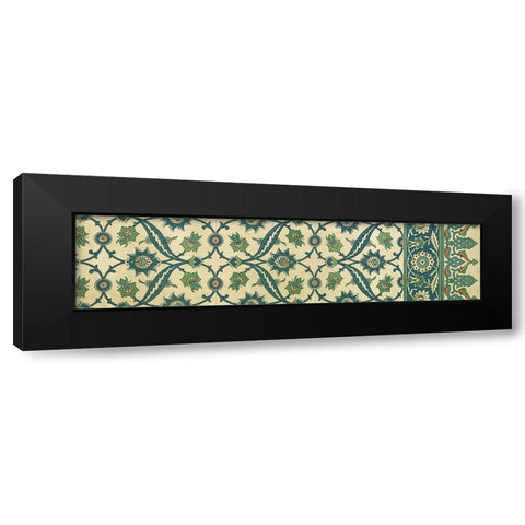 Panel Arabesque IV Black Modern Wood Framed Art Print with Double Matting by Vision Studio