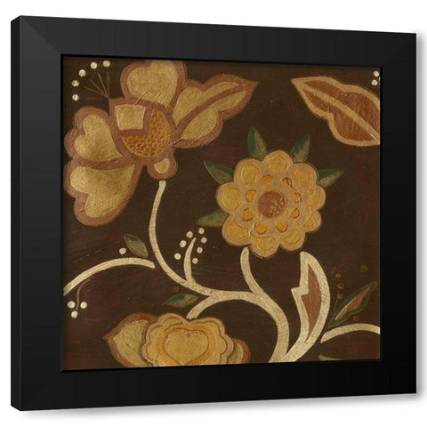 Vintage Kimono II Black Modern Wood Framed Art Print with Double Matting by Vess, June Erica