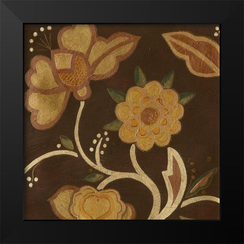 Vintage Kimono II Black Modern Wood Framed Art Print by Vess, June Erica