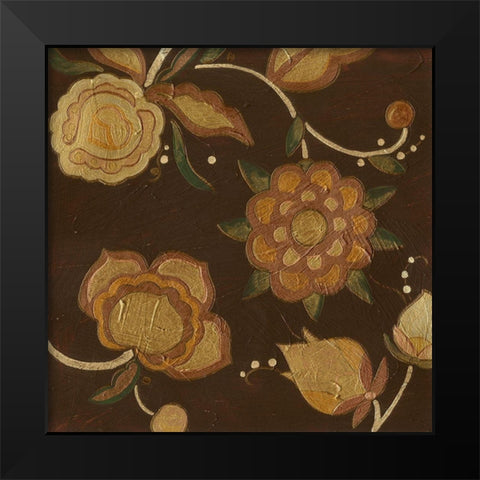 Vintage Kimono III Black Modern Wood Framed Art Print by Vess, June Erica