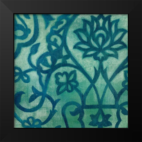 Persian Motif III Black Modern Wood Framed Art Print by Meagher, Megan